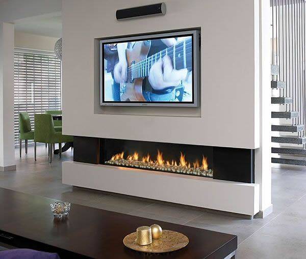 Mounting a TV over gas fireplace is safe