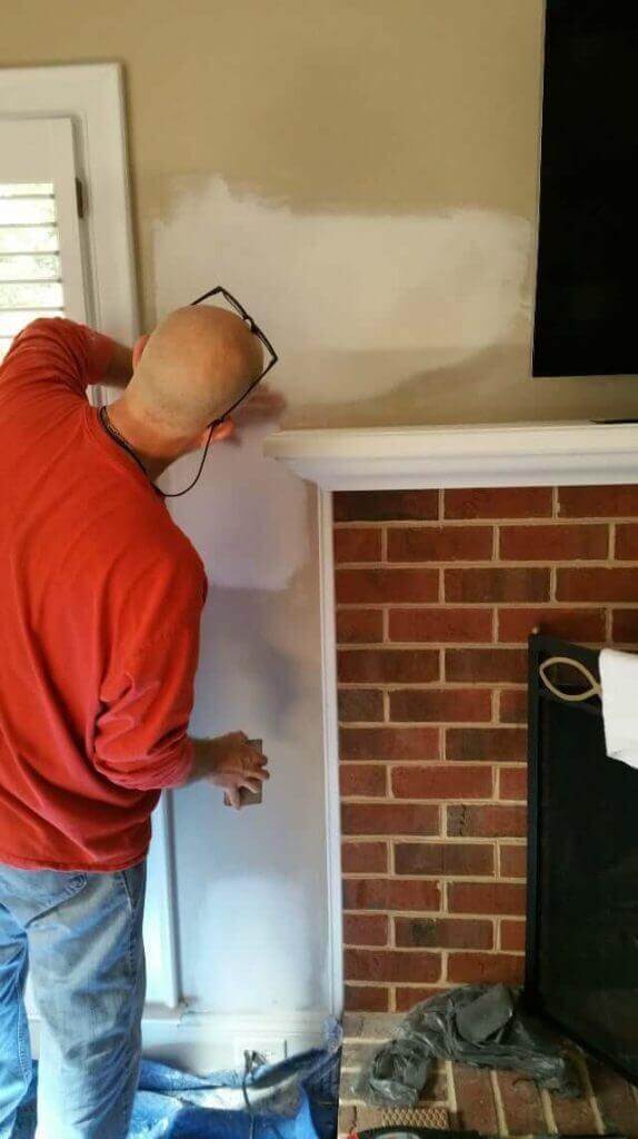 tv wall mounting sheetrock repair in charlotte nc