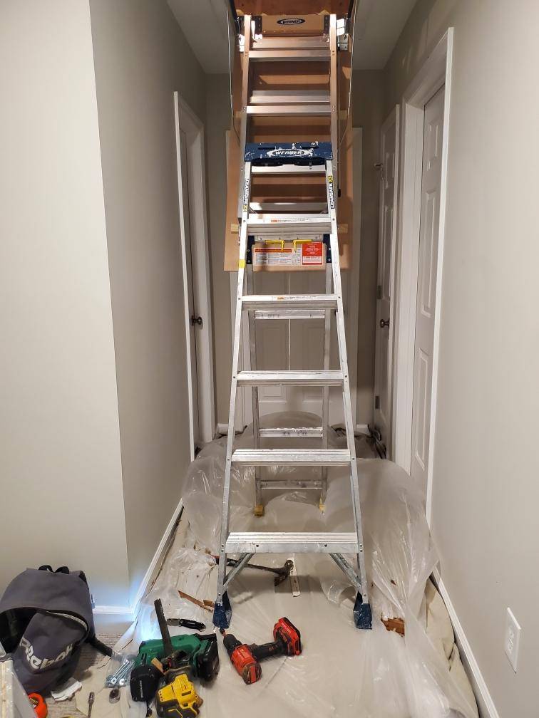 Professional attic stairs installation