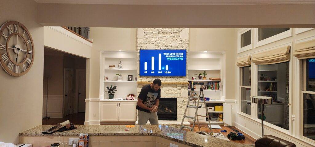 How Much Does It Cost To Mount A TV Over a Stone Fireplace In Charlotte NC