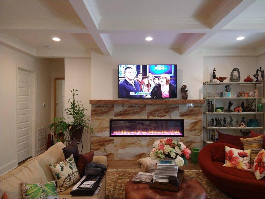 Mounting a TV Above an Electric Fireplace
