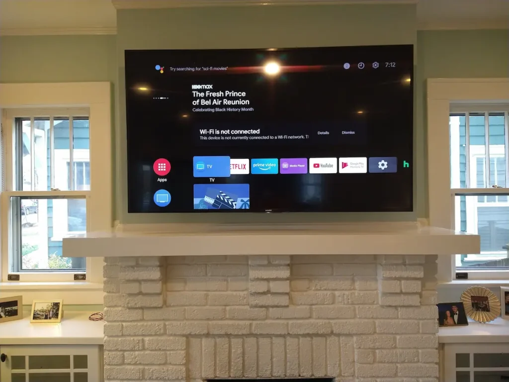 TV-Mounting-Over-A-Fireplace-In-Matthews-NC