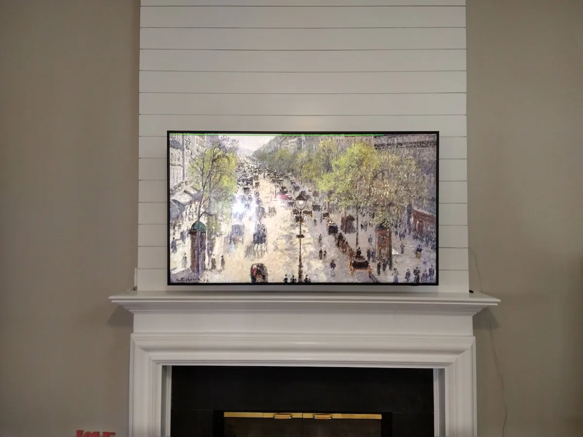 Uptown charlotte fireplace tv mounting condo