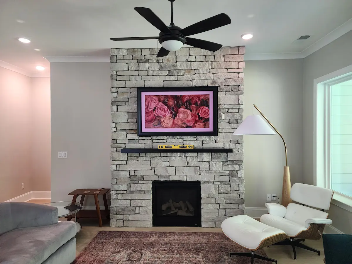 Fireplace TV mount Myers Park