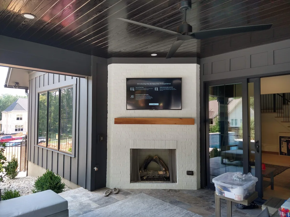 In-wall wire concealment residential tv mounting charlotte nc by south charlotte services