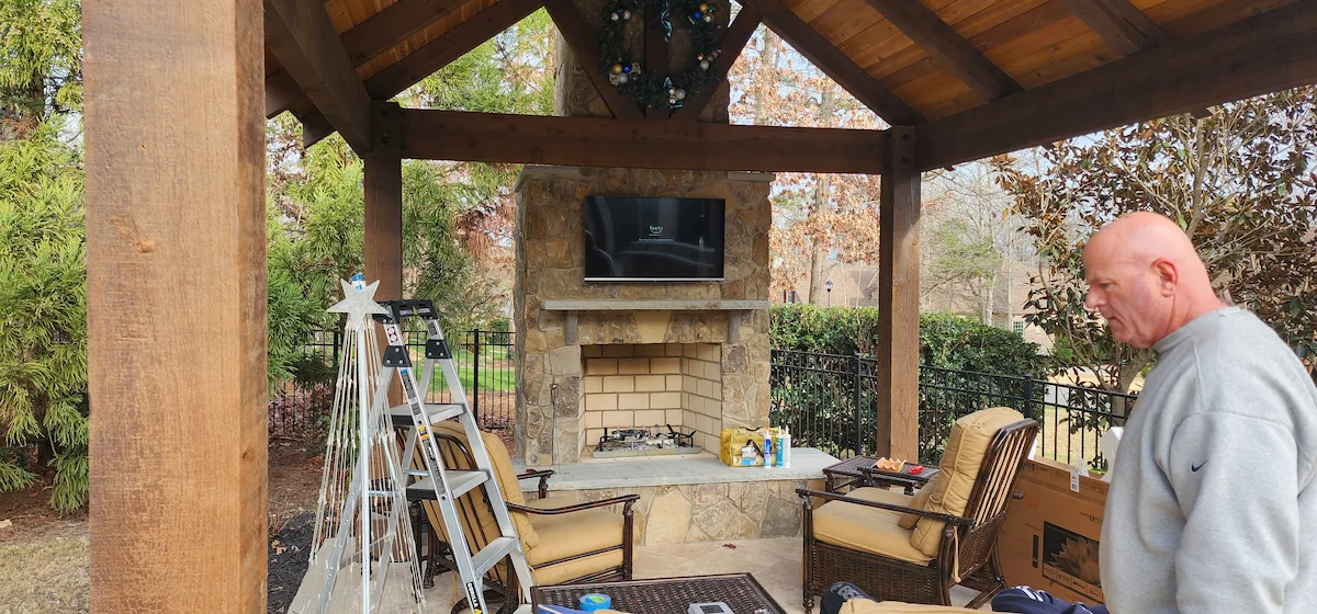 Samsung Frame TV Mounting Sharon Heights Myers Park renovation