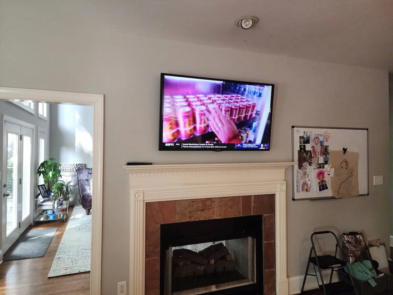 NoDa neighborhood loft TV mounting