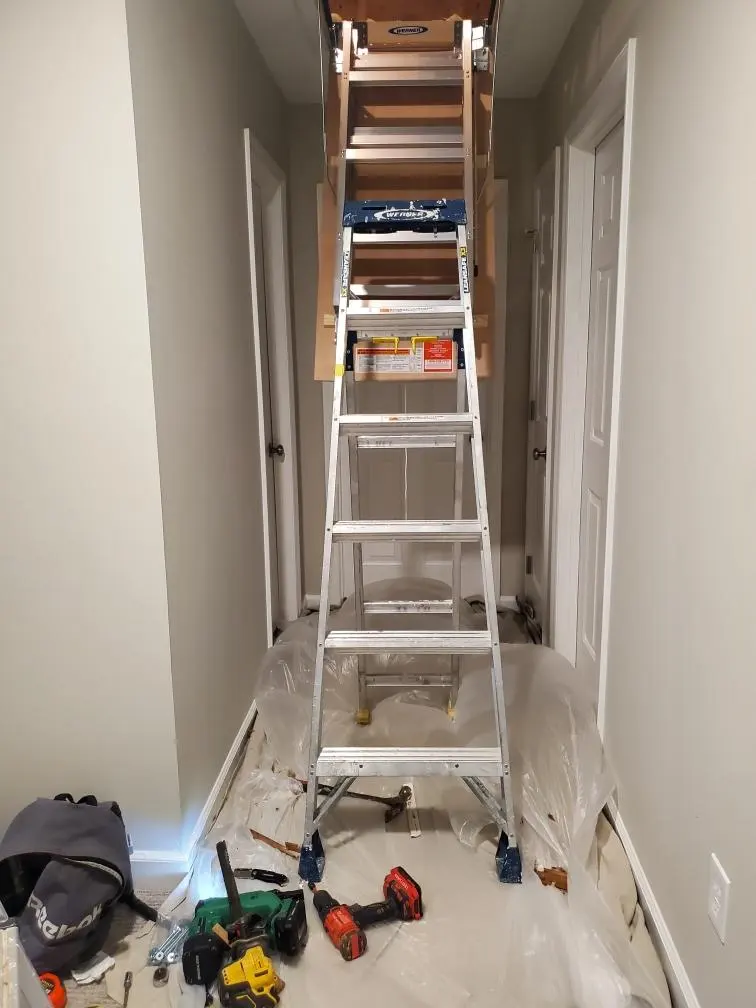 Attic stairs installation charlotte nc by south charlotte services retired builder